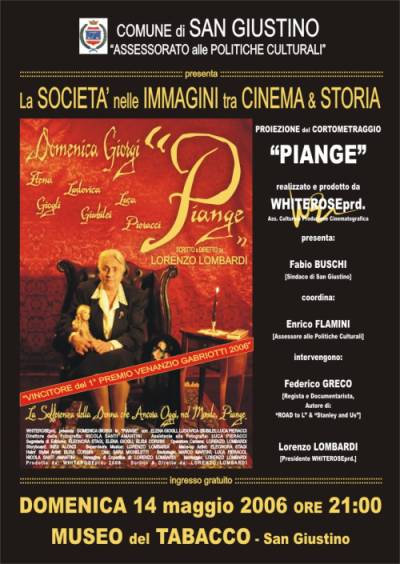 Proiezione del cortometraggio: PIANGE