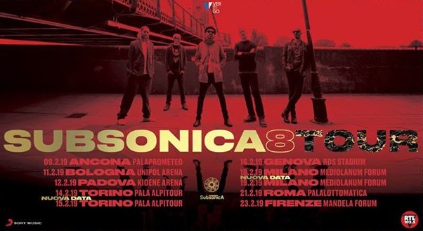 SUBSONICA LIVE A FEBBRAIO 2019