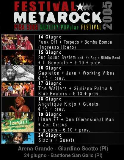 Metarock dal 14 al 24 Giugno - Pisa