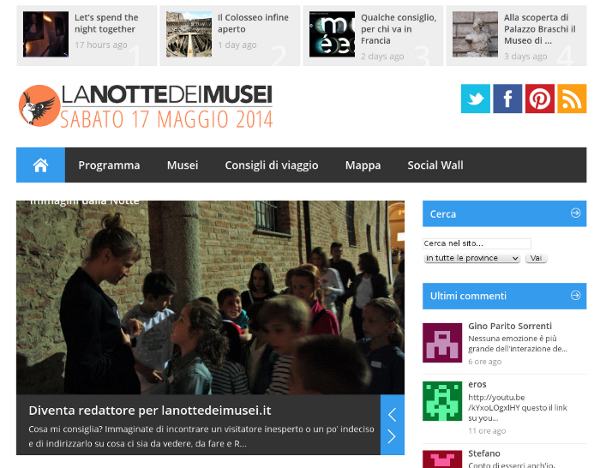 Notte europea dei musei 17 Maggio 2014